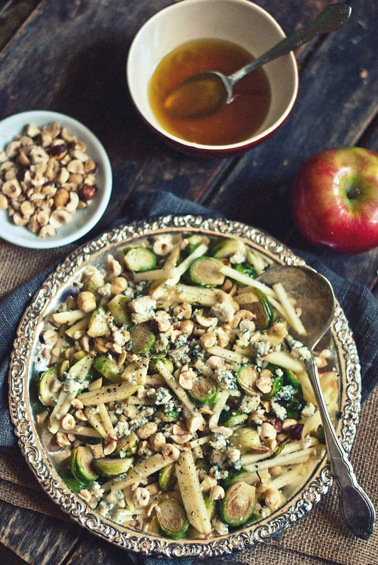 Roasted-Brussels-Sprout-Salad-with-Apples,-Hazelnuts-&-Blue-Cheese