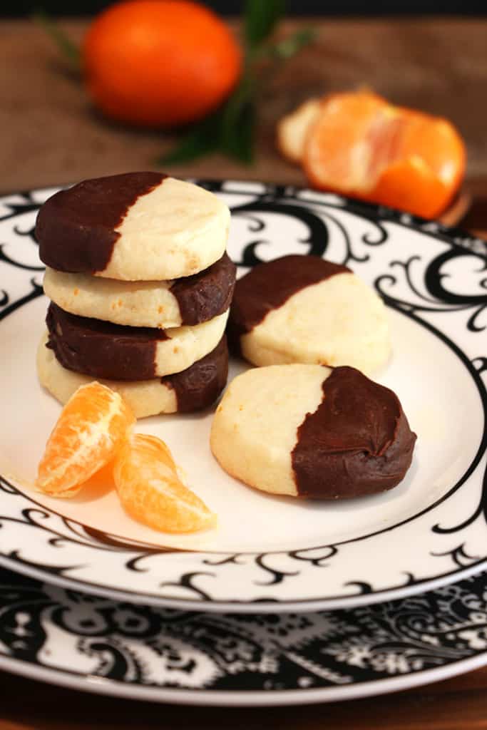 Clementine Chocolatedipped Shortbread Cookies Eat In Eat Out
