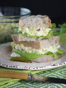 Greek Yogurt Deviled Egg Salad Sandwiches