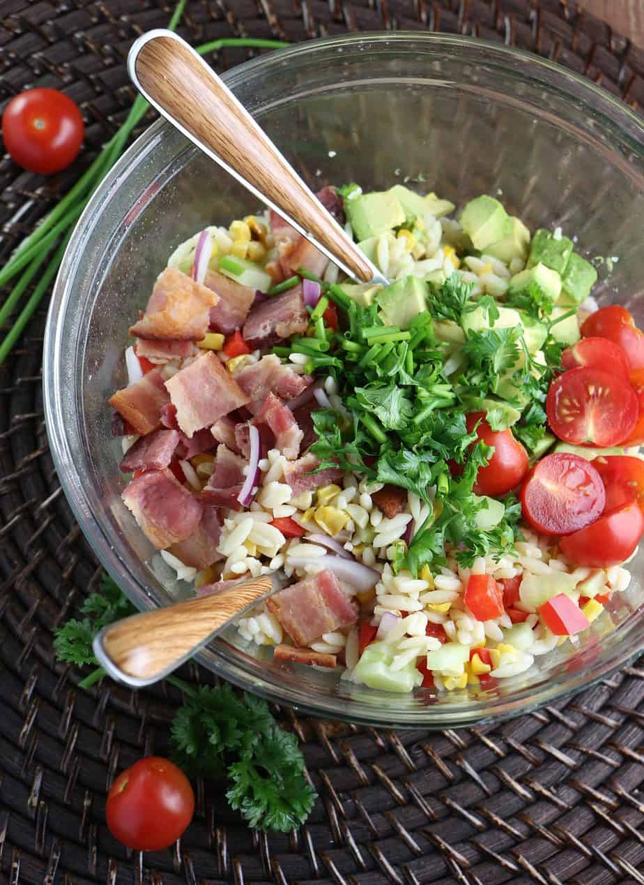 Orzo-Salad-with-Bacon,-Corn-and-Avocado-with-Chili-Lime-Dressing_3