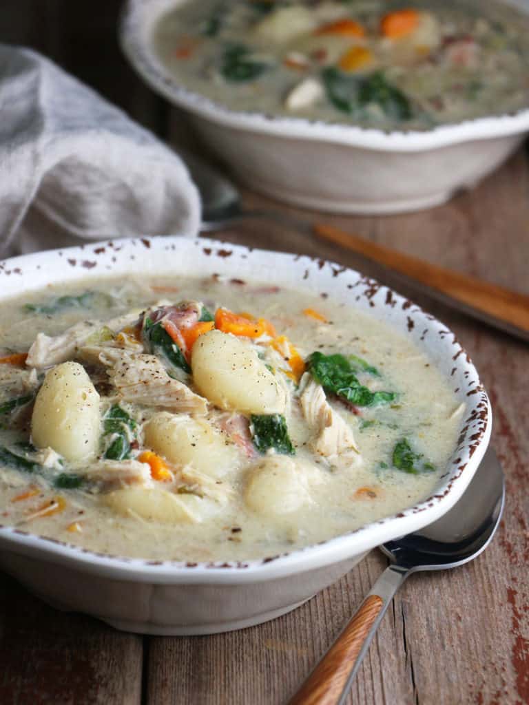 Slow Cooker Turkey & Gnocchi Chowder - Eat In Eat Out