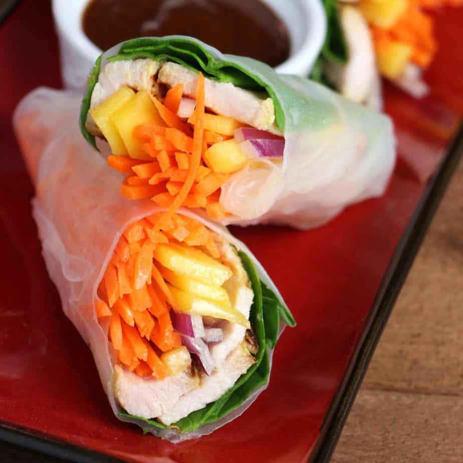 Summer Fresh Rolls With Hoisin Peanut Dipping Sauce Eat In Eat Out