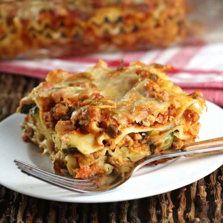Roasted Vegetable & Turkey Lasagna - Eat In Eat Out